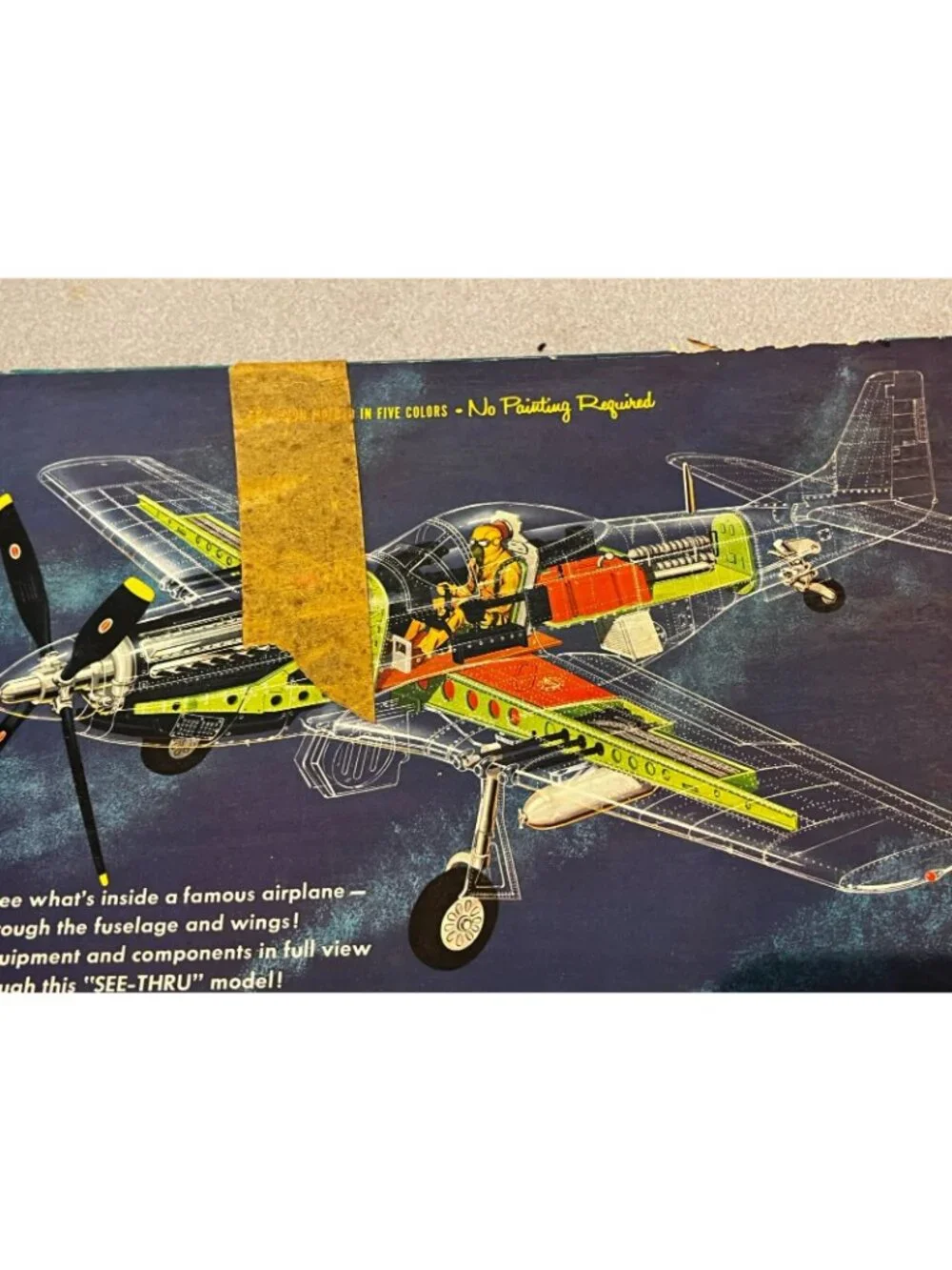 Monogram Phantom P-51D Mustang Transparent Airplane Model Kit Motorized